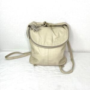 Valentino Di Paolo Beige genuine Leather Backpack, made in Italy, chic, timeless